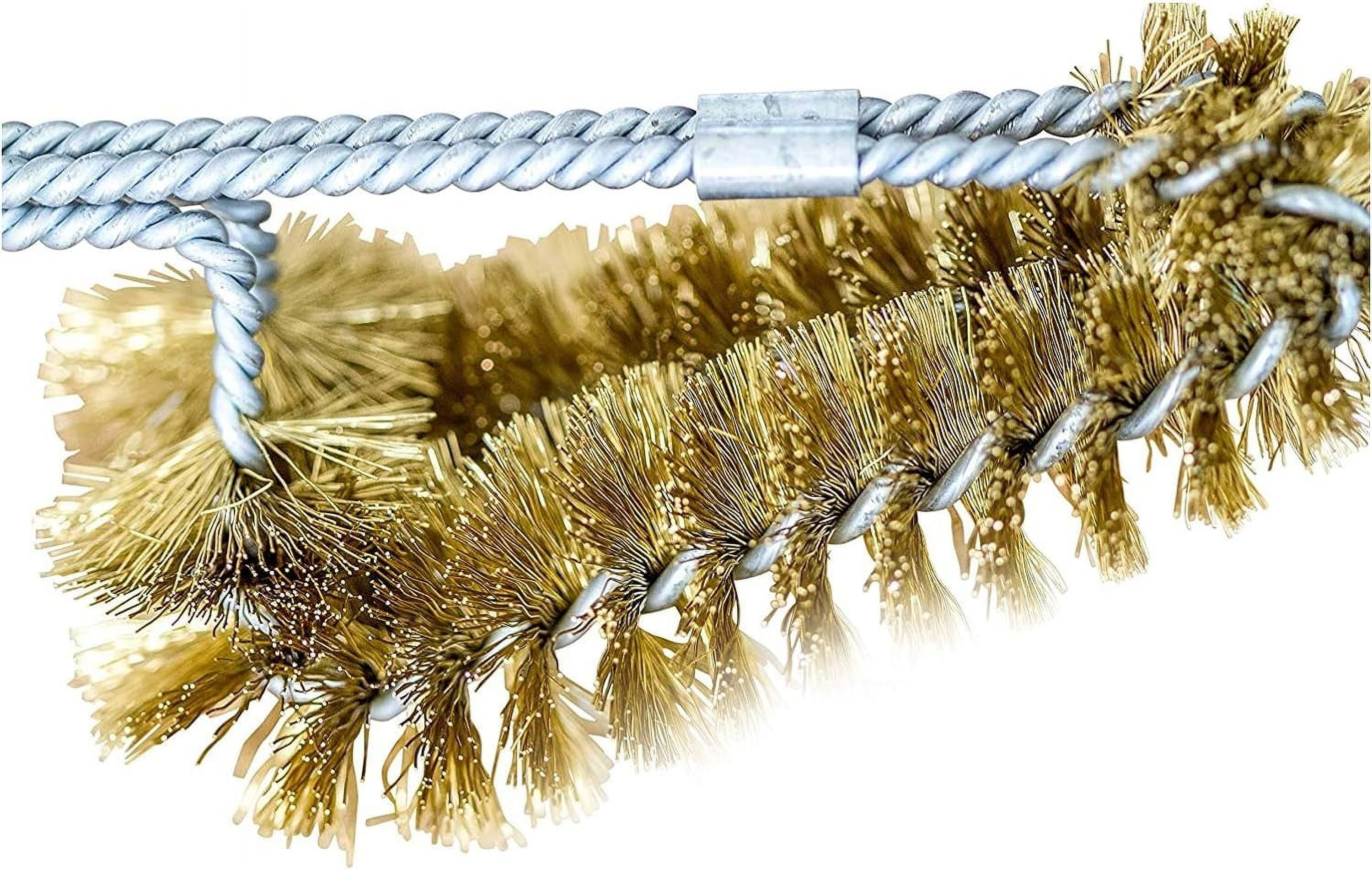 BBQ Grill Cleaning Brass Brush 15" Made in Heavy Duty Real Brass