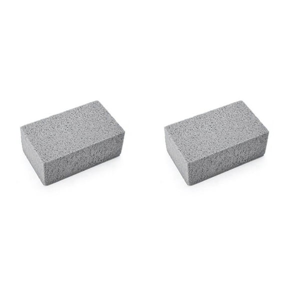 BBQ Grill Cleaning Stone 2-Pack Pumice Brick for Heavy-Duty Grill Racks and Kitchen Grime Removal