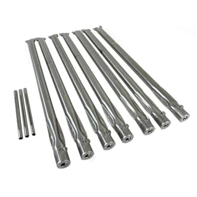 BBQ Grill Compatible With Weber Grills 6-Pack SS Burner  Smoker Set (Plus 3 Crossover Burner Tubes) BCP85663