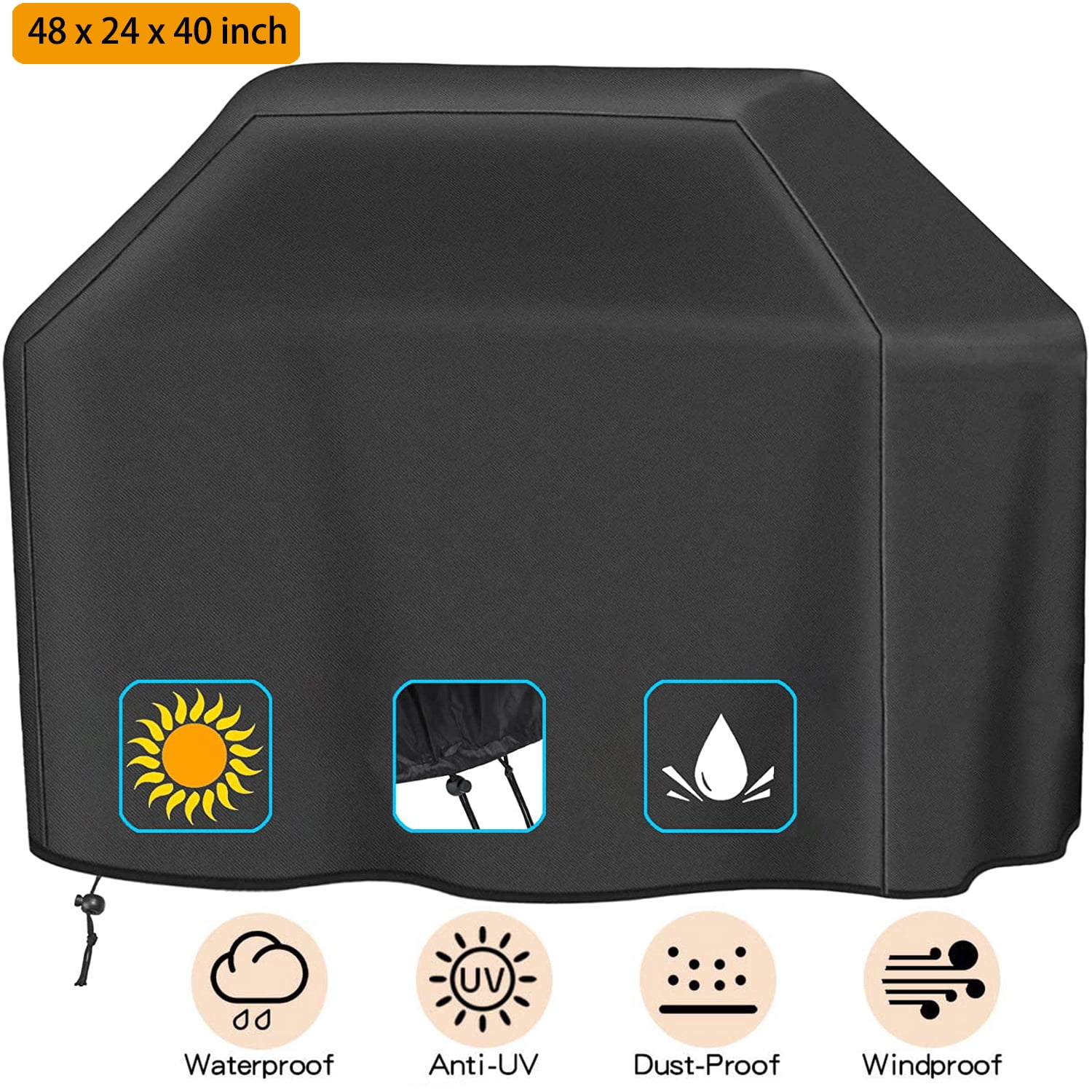 Comnova Heavy Duty Grillabdeckung 72 Zoll – Wasserdichte BBQ Abdeckung Für Weber, Char-Broil & Mehr | 600D Oxford, UV-beständig