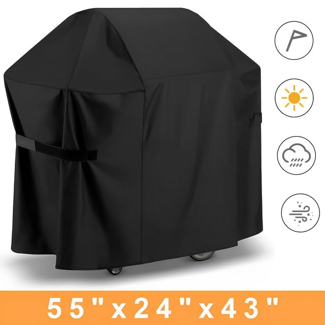 BBQ Grill Cover, 55 Inch Heavy Duty Waterproof Grill Cover for Backyard