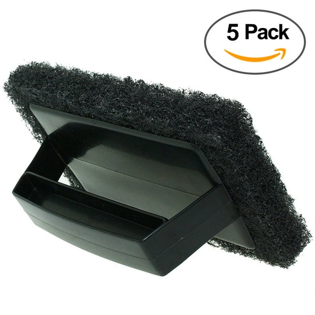 BBQ Grill Grate Cleaner Brush Scraper Grid Scrub Accessory, Heavy Duty Metal Cleaning Kit, 5