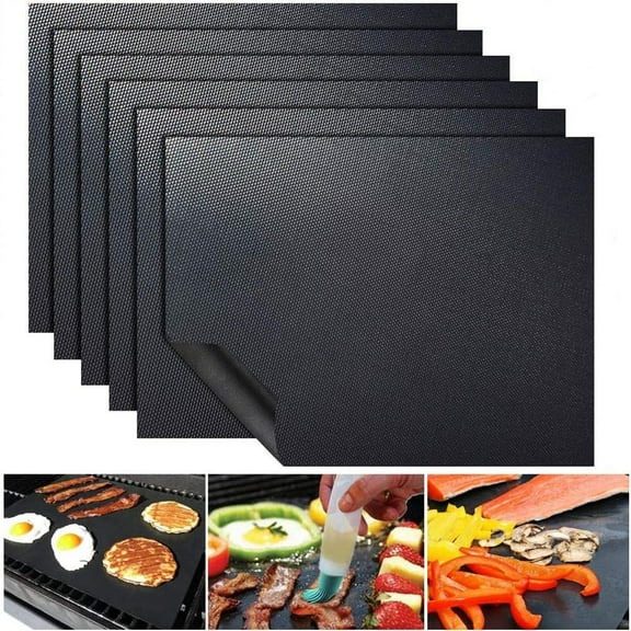 BBQ Grill Mat Non-stick Mat Heat Resistant Grill Mat Outdoor Reusable Barbecue Party Mat 40x33cm Grill Accessories