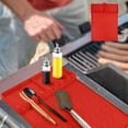 thumbnail image 1 of BBQ Grill Mat Silicone | Nonstick Outdoor Grill Tool Pad | Heat Resistant Protective Mat for Camping, Side Rack, Tabletop | Easy Clean | Orange/Red/Gray | 16"x11.5", 1 of 7