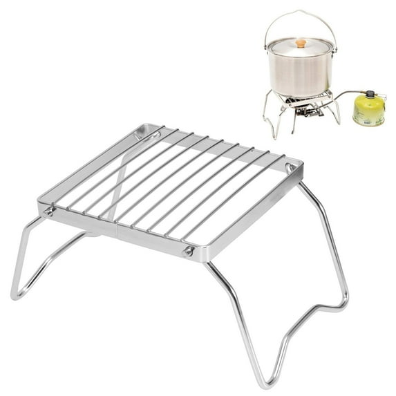 BBQ Grill Rack Steel Grill Grate Portable Camping Grill Barbecue Grill for Backpacking Hiking Picnics Fishing