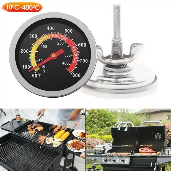 BBQ Grill Smoker Pit Thermostat BBQ Tool Barbecue Temperature Thermometer Gauge