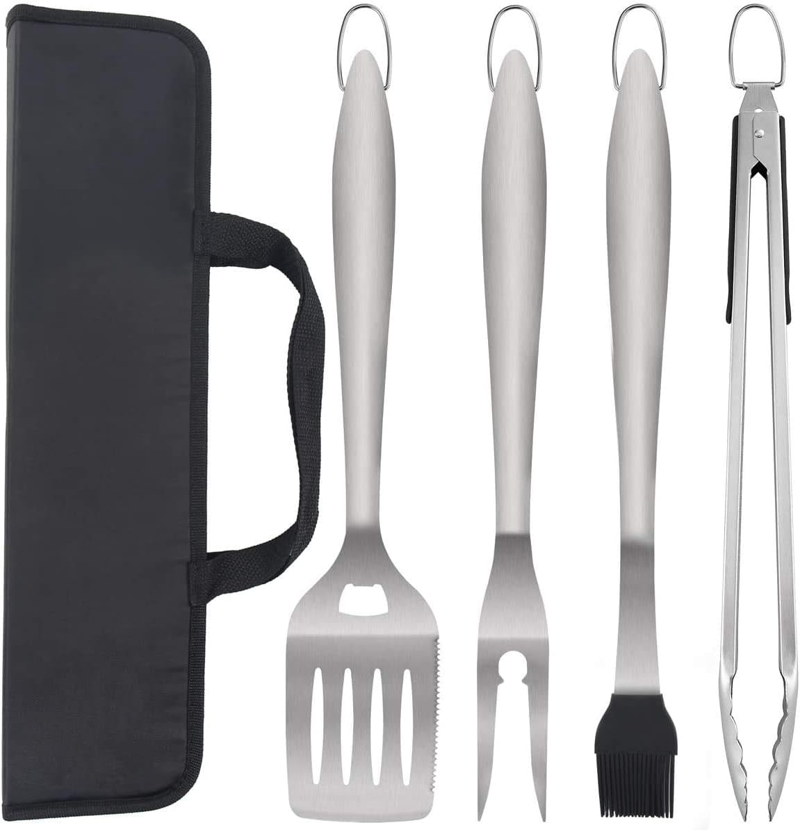 BBQ Grill Stainless Steel Tool Set In Storage Bag - Walmart.com