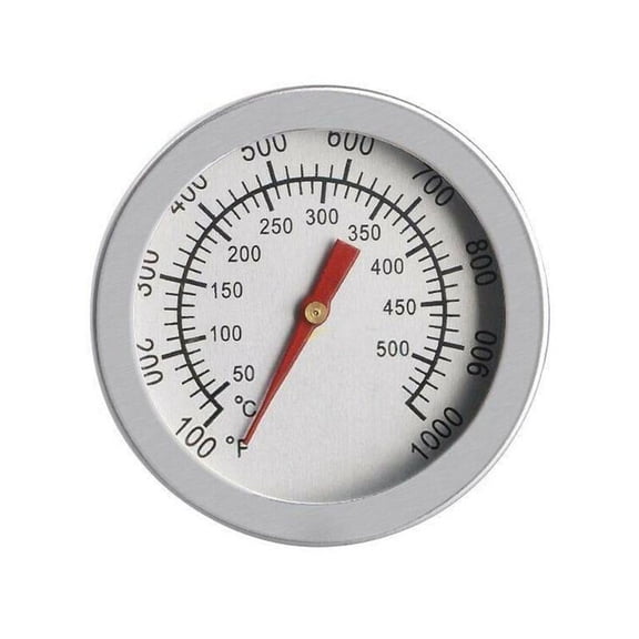 BBQ Grill Thermometer Temperature Gauge, 2-Inch Dial, Stainless Steel, 100-1000F, Easy Read for Home Cooking