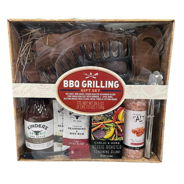 BBQ Grilling Gift Set with Seasoning Blend and Meat Claws