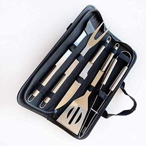 BBQ Grilling Tools Set - Stainless Steel Grilling Accessories with Free Portable Bag. (5PCS)
