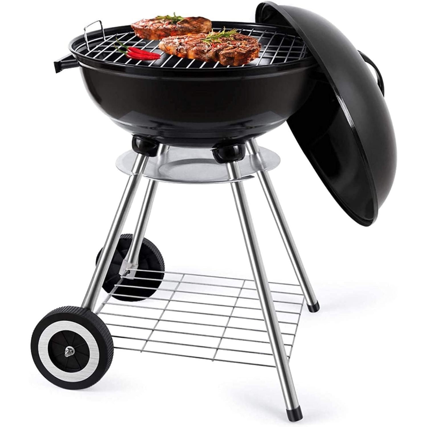 BBQ Kettle Charcoal Grill Outdoor Portable Grill Backyard Cooking