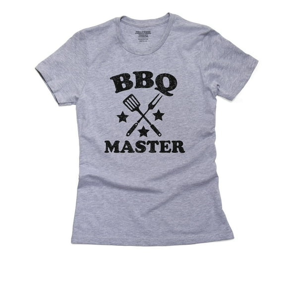 BBQ Master - With Grill Tools - Grilling Love Women's Cotton Grey T-Shirt