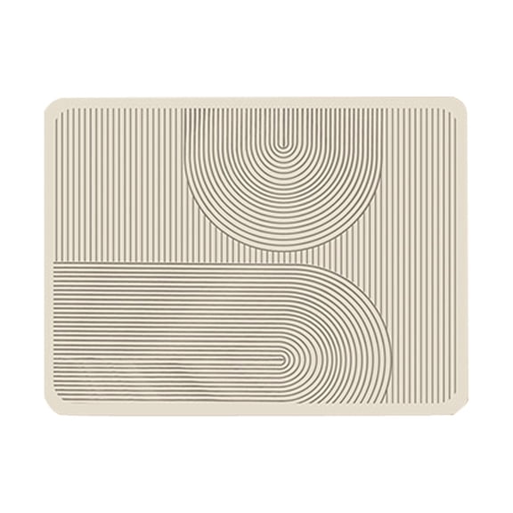 BBQ Mat Fire Mat Diatomaceous Mud Tabletop Insulation Ashtray Dirt Washable Minimalist Kitchen Pad, 15.7x23.6 in, Beige