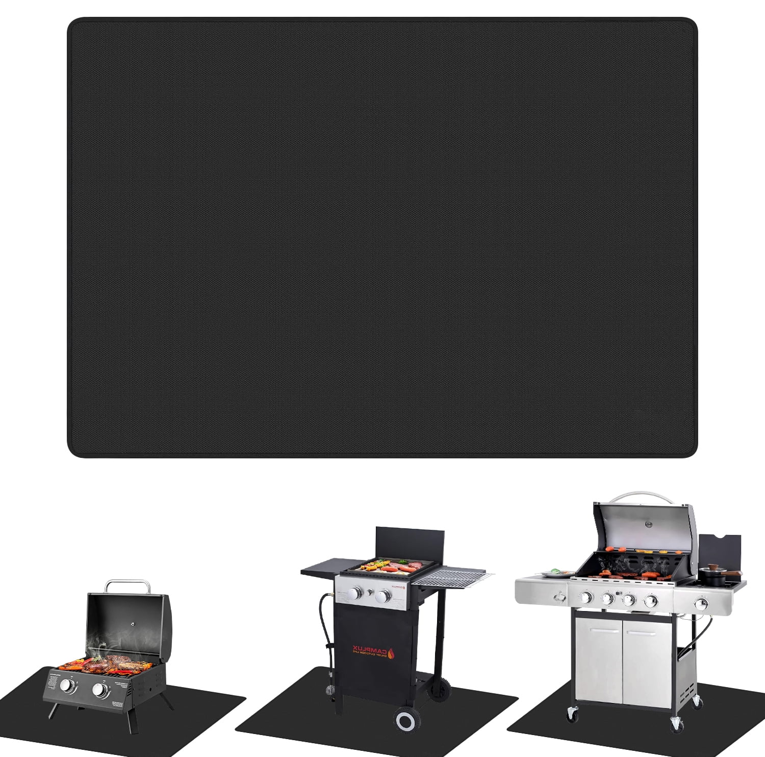 BBQ Mat Under Grill Mat Gas 60 X 40 inch for Under BBQ Outdoor Grill