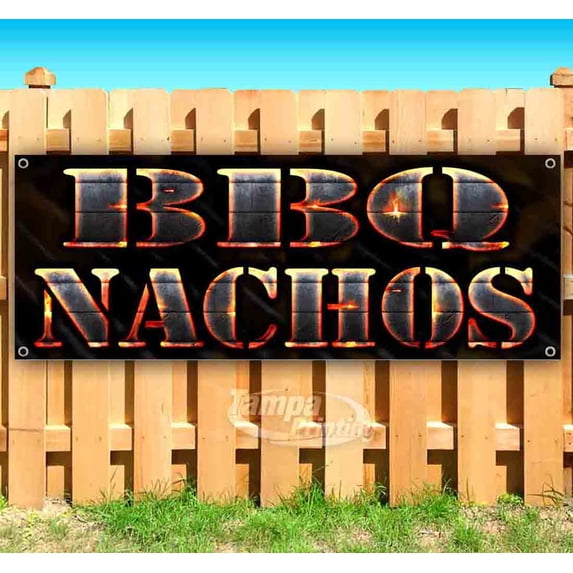 BBQ Nachos 13 oz Vinyl Banner With Metal Grommets