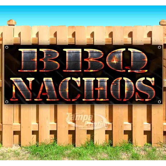 BBQ Nachos 13 oz Vinyl Banner With Metal Grommets