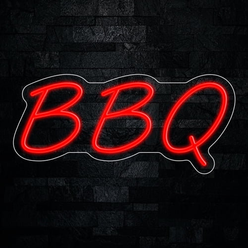 BBQ Neon LED Sign 20"L x 9"H #32935