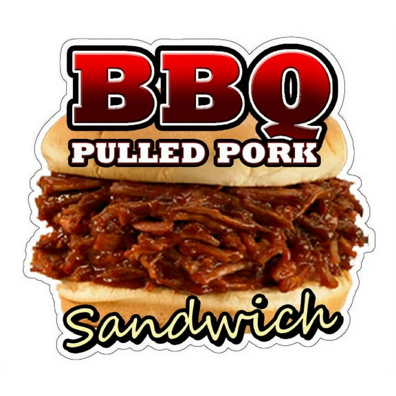BBQ PULLED PORK SANDWICH Concession Decal restaurant