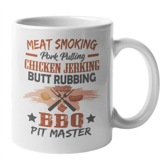 BBQ Pit Master, Barbecue Cooking Coffee & Tea Mug for Cook or Chef (11oz)