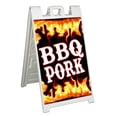 thumbnail image 1 of BBQ Pork (24" X 36") Standard A-Frame Signicade, Includes Decal Applied To Stand, 1 of 4