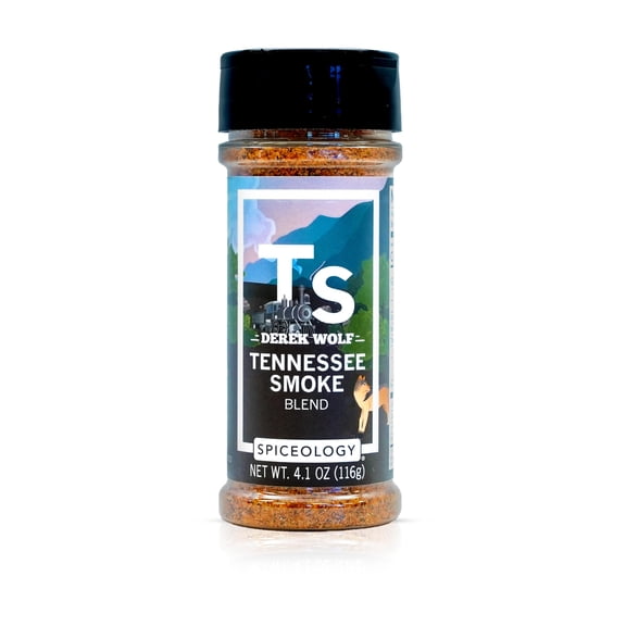 Spiceology & Derek Wolf-Tennessee Smoke BBQ Seasoning - American Barbeque Rubs,Seasonings and Spice Blends-Use On: Steaks,Brisket,Pork,Chicken Wings,Roasted Jackfruit,Venison,Elk or Salmon-4.1 oz