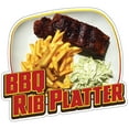 thumbnail image 1 of BBQ Rib Platter 16" Decal Concession Stand Food Truck Sticker, 1 of 2