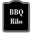 thumbnail image 1 of BBQ Ribs BLACK Aluminum Composite Sign 15''x18'', 1 of 9