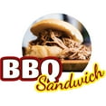 thumbnail image 1 of BBQ SANDWICH 48" Concession Decal sign cart trailer stand sticker equipment, 1 of 3