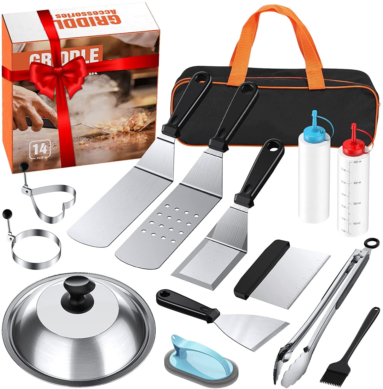 BBQ Set Grilling Tool Kit for Blackstone Griddle Accessories,14 Pieces