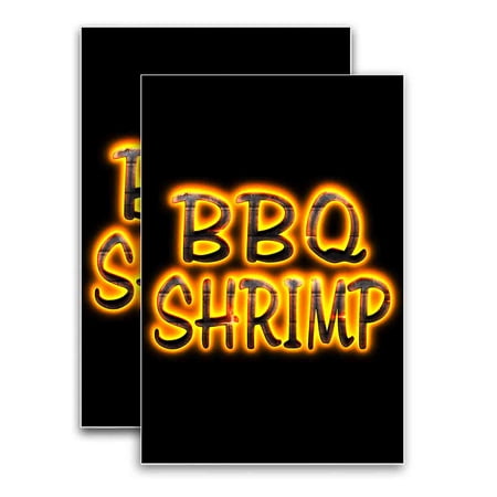 BBQ Shrimp (24" X 36") Vinyl Decal Only (Pack of 2) |Sign|Sticker|Poster