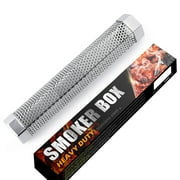 BBQ Smoke Tube for Pellets Grill, Stainless Steel BBQ Cold Smoker Generator Tube, 5 Hours of Billowing Hot or Cold Smoking-12” Hexagon