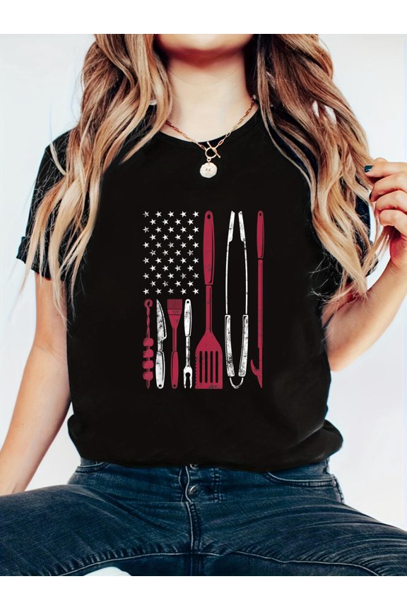 BBQ Smoker Barbecue Chef Smoking Tools Grilling Pit Master T-Shirt - Soft 100% Cotton, Breathable, Casual Short Sleeve Top for Spring & Summer for T-Shirt Lovers