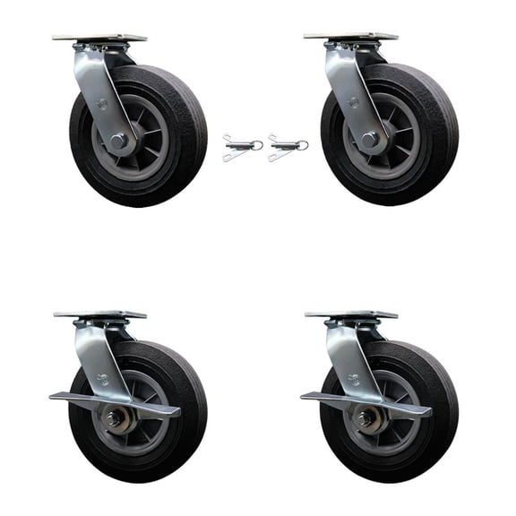 BBQ Smoker Grill Flat Free All Terrain 8 Inch Swivel Caster Set Service Caster
