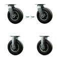 thumbnail image 1 of BBQ Smoker Grill Flat Free All Terrain 8 Inch Swivel Caster Set– Service Caster, 1 of 2