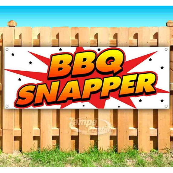 BBQ Snapper 13 oz Vinyl Banner With Metal Grommets