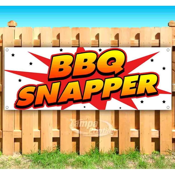 BBQ Snapper 13 oz Vinyl Banner With Metal Grommets