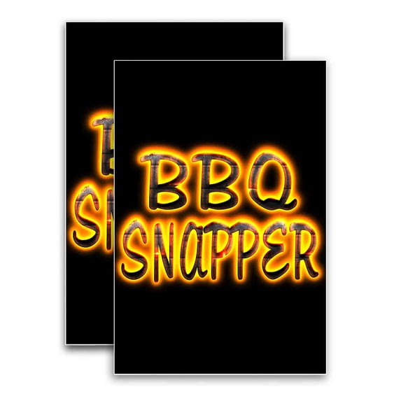 BBQ Snapper (24" X 36") Vinyl Decal Only (Pack of 2) |Sign|Sticker|Poster
