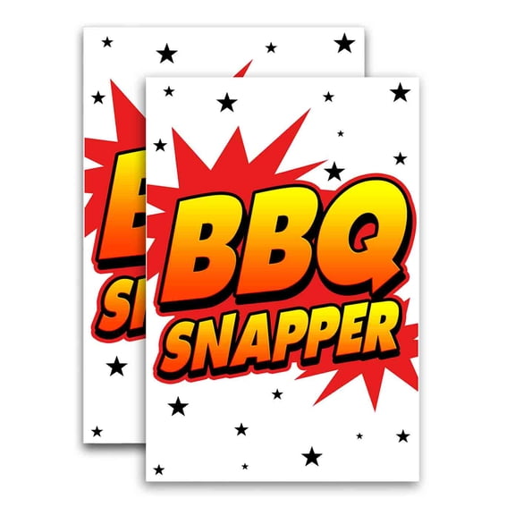BBQ Snapper (24" X 36") Vinyl Decal Only (Pack of 2) |Sign|Sticker|Poster