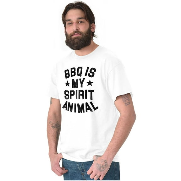 BBQ Spirit Animal Foodie Saying Men's Graphic T Shirt Tees Brisco Brands L