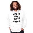 thumbnail image 1 of BBQ Spirit Animal Foodie Saying Unisex Plus Fleece Graphic Hoodie Brisco Brands 2X, 1 of 5