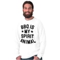 thumbnail image 1 of BBQ Spirit Animal Foodie Saying Plus Size Long Sleeve Graphic Tee Shirt Brisco Brands 2X, 1 of 5