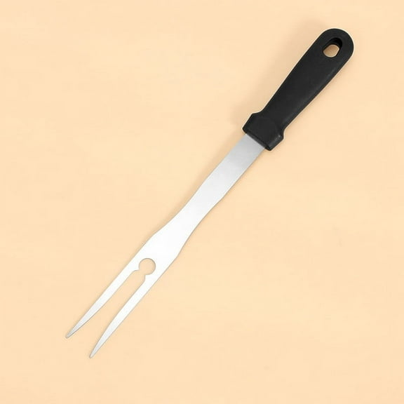 BBQ Stainless Steel Grill Fork,Versatile Camping Cookware,Large Meat Turning Fork Cooking for Grilling,Meat Cooking Fork,U-Shaped Grill Fork,Roasting Sticks with Comfort Grip for Bbqs