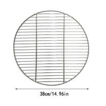 BBQ Stainless Steel,Round Cooking Grate Carbon Baking Net Grill Pan Grate Multi-Purpose Cross Wire Rack Round Steaming Cooling,Round Grill Grate,BBQ Grill Grids Baking Tray for Picnic Garden
