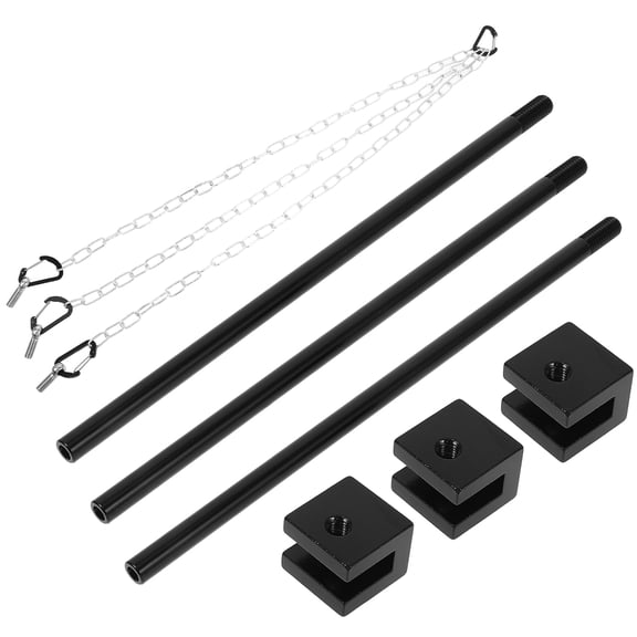 TABLZONE 1Set Heavy Duty Black Grill Pan Bracket Aluminum Alloy Stable Bbq Pan Holder