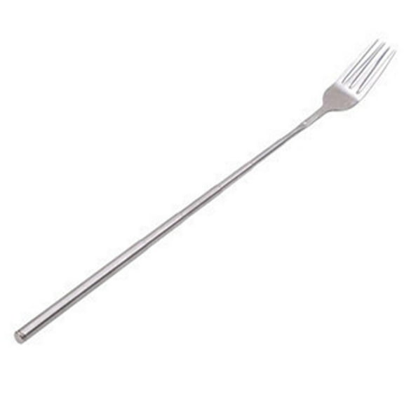 BBQ Telescopic Extendable Dinner fork,Long Handle Fruit Dessert Stainless Cutlery Dinner fork,for Serving Dessert with Long fork,Hecnuo
