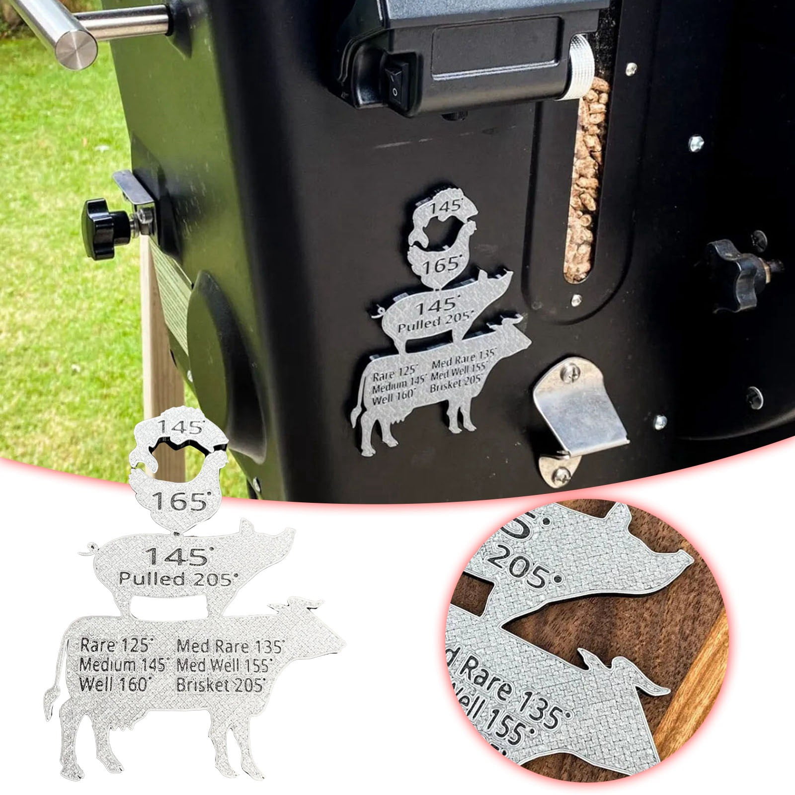 BBQ Temperature For Man Barbecue Decor For Him Garage Signs For Husband