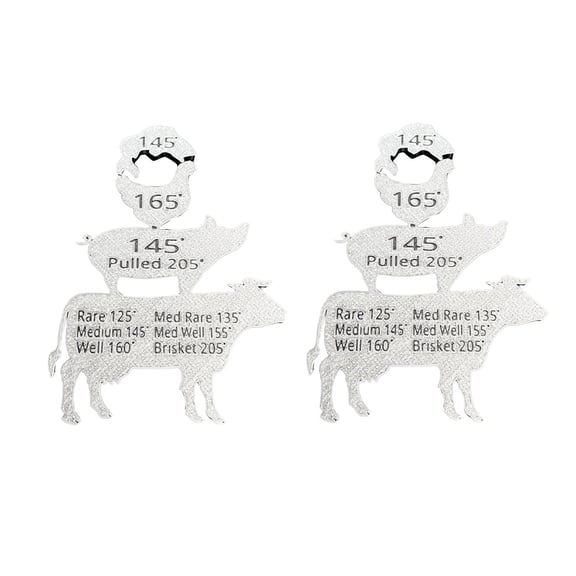 BBQ Temperature Magnets of metal material with cooking temperature for gifting
