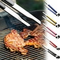 thumbnail image 1 of BBQ Tongs Stainless Steel 25.5CM | Non-Slip Ergonomic Grip | Rust-Resistant Food Clip for Outdoor Grilling | Easy Clean Barbecue Tool | Heavy Duty 1 Pack | 2.8CM Width, 1 of 5