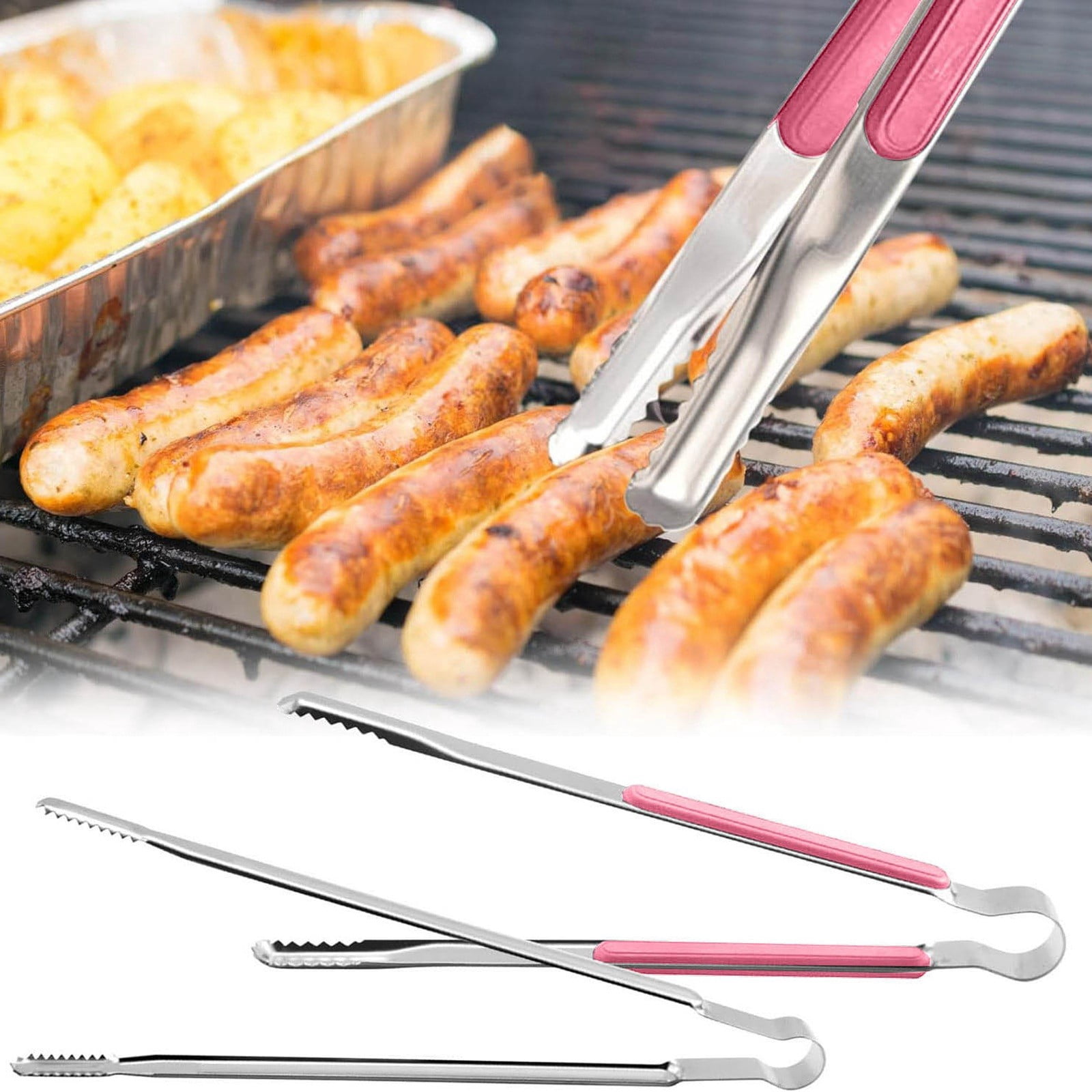 6-Piece Foldable Camping Utensil Set – Stainless Steel Spatula, Spoon, Slotted Spoon & More With Storage Bag For Outdoor Cooking