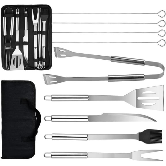 BBQ Utensil Set Stainless Steel Professional Barbecue Accessories Grill Tool with Bag Easy to Carry